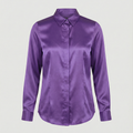 Damen Satin-Bluse mit klassischem Kragen