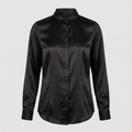 Damen Satin-Bluse mit klassischem Kragen