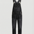 Herren Jeans Latzhose robust mit verstellbaren Trägern