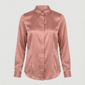 Damen Satin-Bluse mit klassischem Kragen