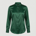 Damen Satin-Bluse mit klassischem Kragen