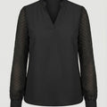Elegante Chiffon-Bluse mit V-Ausschnitt