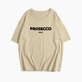The Prosecco T-shirt – Oversize Grafik-Print Rundhals Baumwolle lässig Statement-Shirt