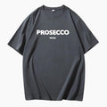 The Prosecco T-shirt – Oversize Grafik-Print Rundhals Baumwolle lässig Statement-Shirt
