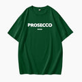 The Prosecco T-shirt – Oversize Grafik-Print Rundhals Baumwolle lässig Statement-Shirt