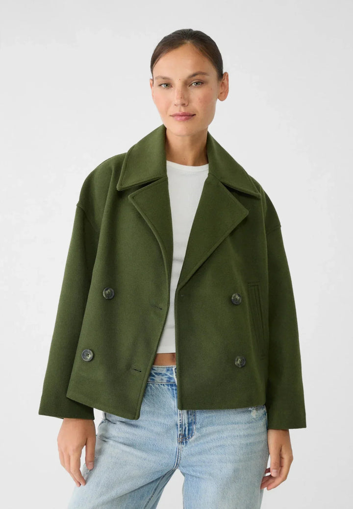Damen Jacke mit Kurzschnitt & Doppelreiher | Zeitlos