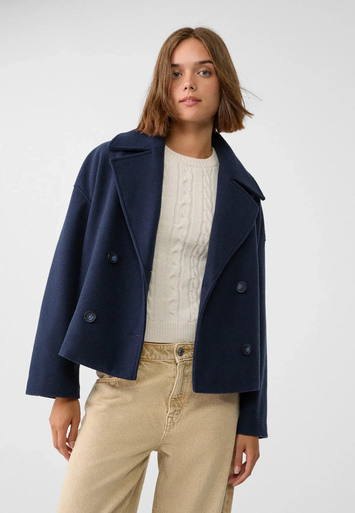 Damen Jacke mit Kurzschnitt & Doppelreiher | Zeitlos