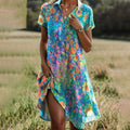 Damen Boho Chic Sommerkleid