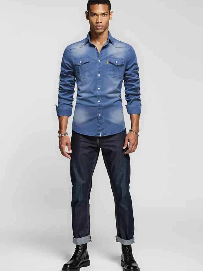 Slim Fit Denimhemd
