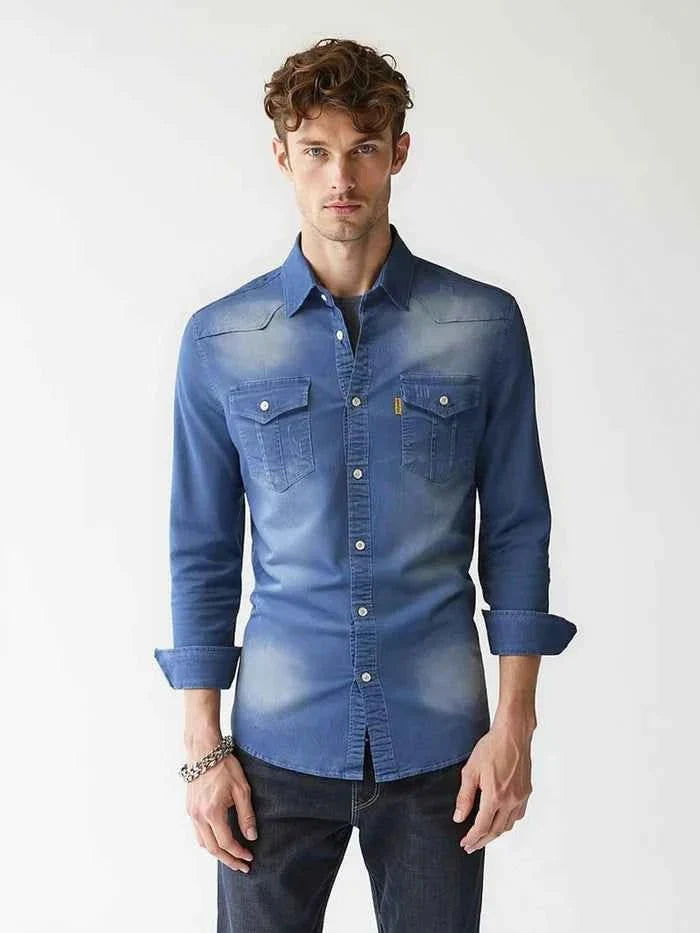 Slim Fit Denimhemd