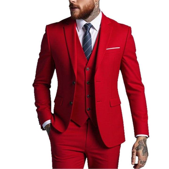 Slim Fit Herren Anzug 3-teilig für Hochzeit & Gala