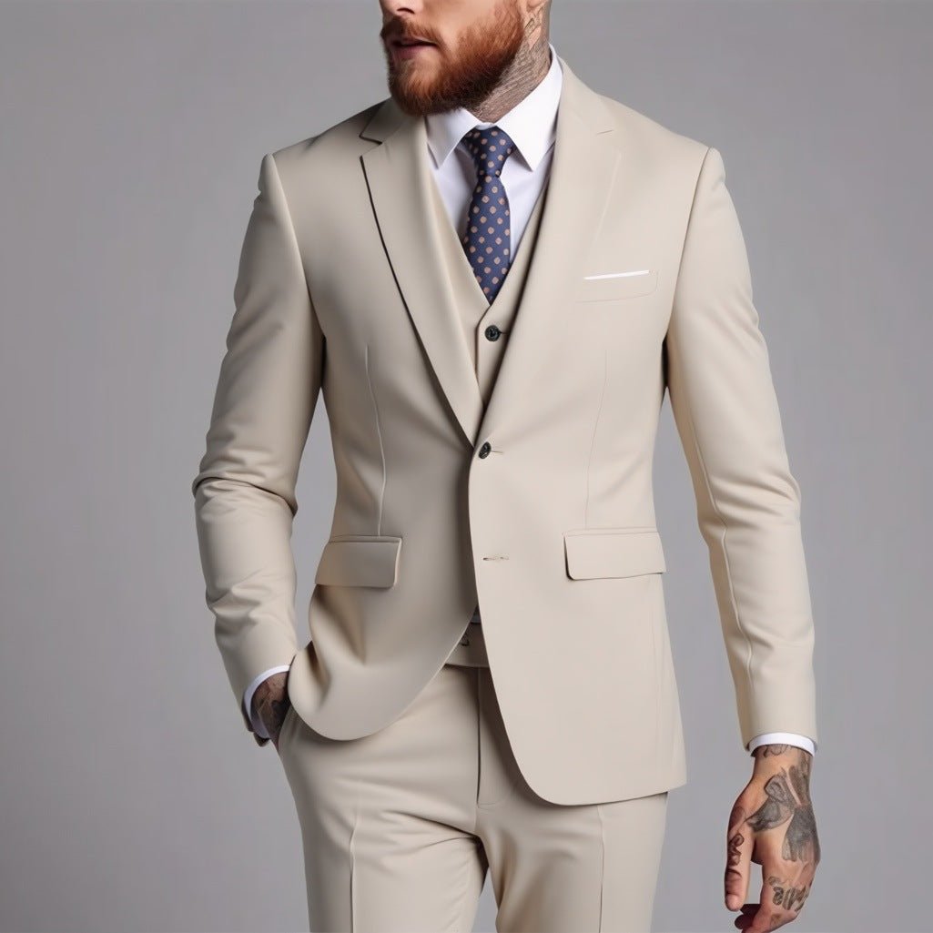 Slim Fit Herren Anzug 3-teilig für Hochzeit & Gala