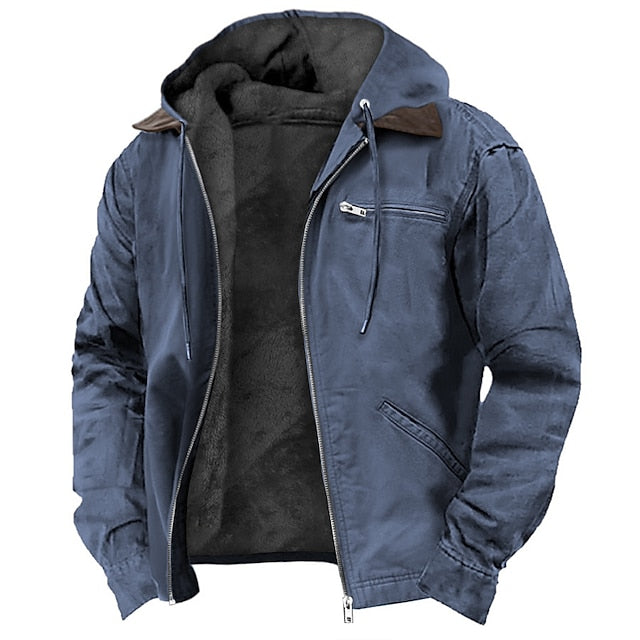 Elegante Funktionale Herrenjacke mit Fleece-Futter und Quilt-Optik