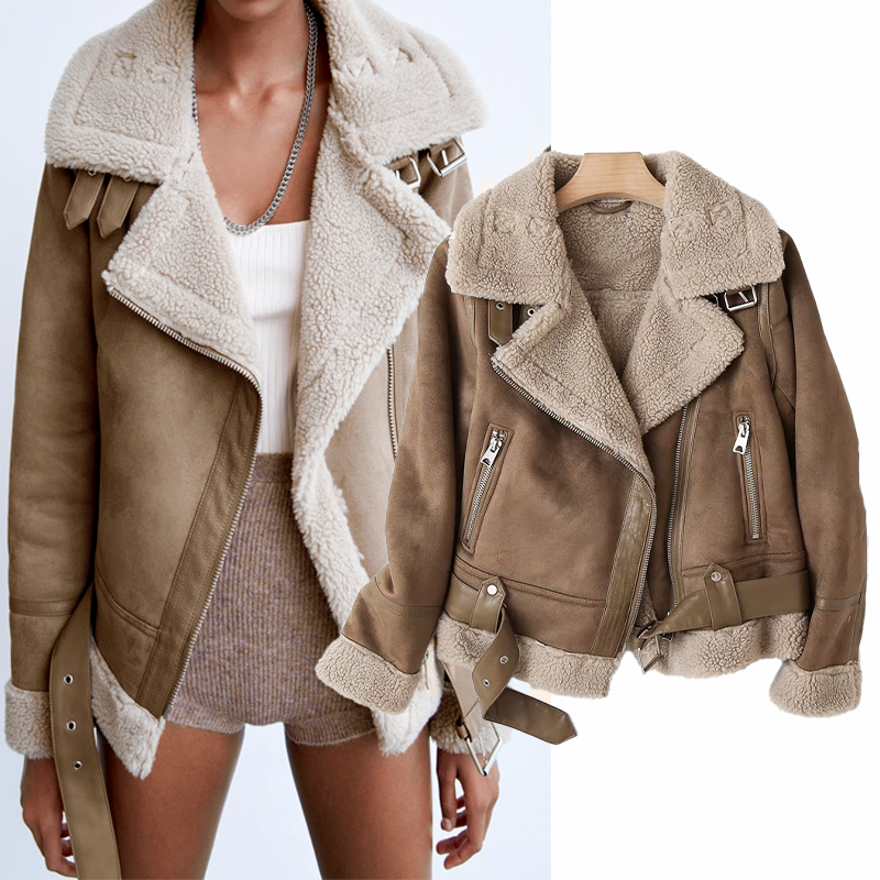 Sherpa-Fleece-Bomberjacke