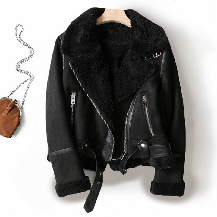 Sherpa-Fleece-Bomberjacke