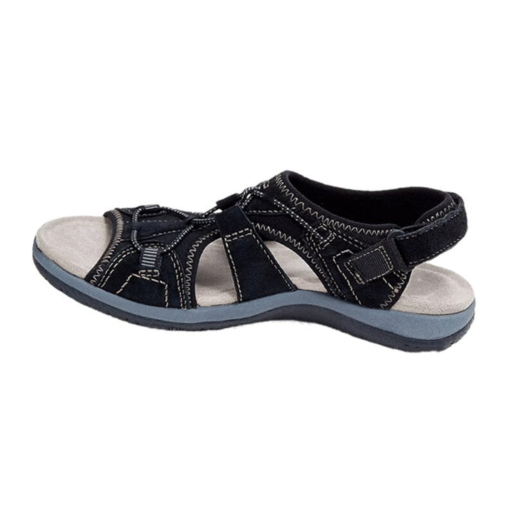 Orthopädische Sandalen – bequem flach Klettverschluss Sommerschuhe Damen Outdoor
