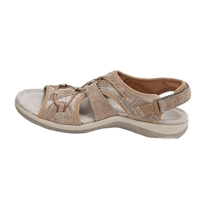 Orthopädische Sandalen – bequem flach Klettverschluss Sommerschuhe Damen Outdoor