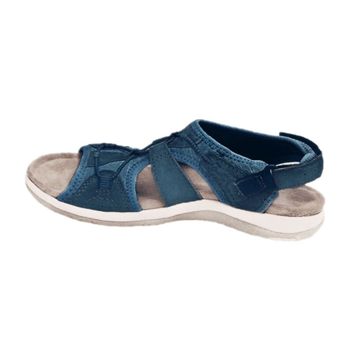 Orthopädische Sandalen – bequem flach Klettverschluss Sommerschuhe Damen Outdoor