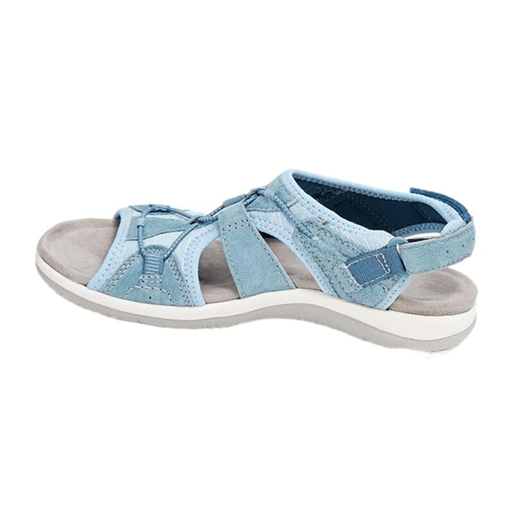 Orthopädische Sandalen – bequem flach Klettverschluss Sommerschuhe Damen Outdoor