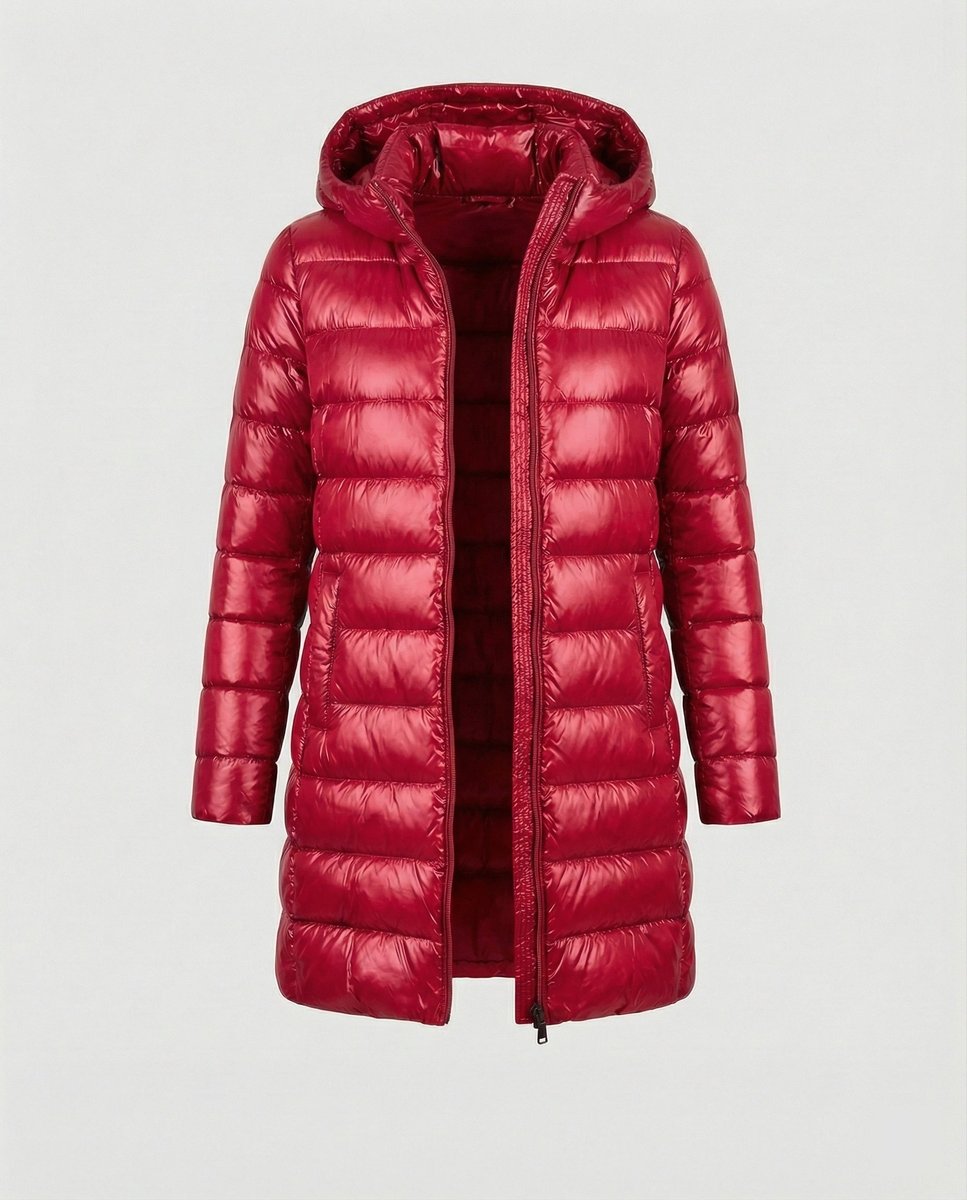 Winterjacke Damen Ultraleichte Slim-Fit Daunenjacke mit Kapuze