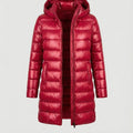 Winterjacke Damen Ultraleichte Slim-Fit Daunenjacke mit Kapuze