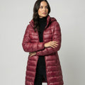 Winterjacke Damen Ultraleichte Slim-Fit Daunenjacke mit Kapuze