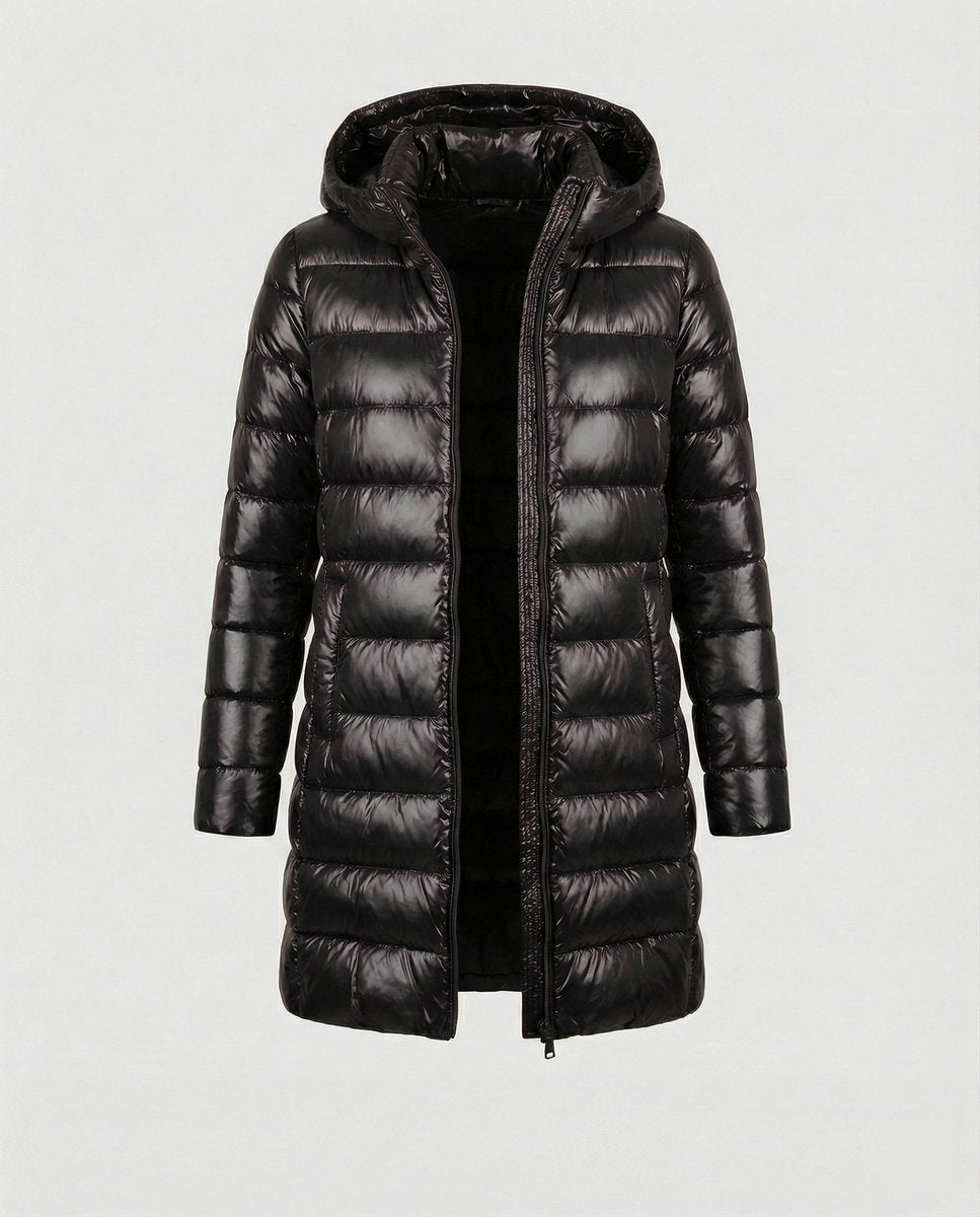 Winterjacke Damen Ultraleichte Slim-Fit Daunenjacke mit Kapuze
