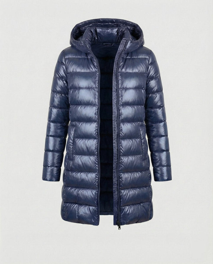 Winterjacke Damen Ultraleichte Slim-Fit Daunenjacke mit Kapuze