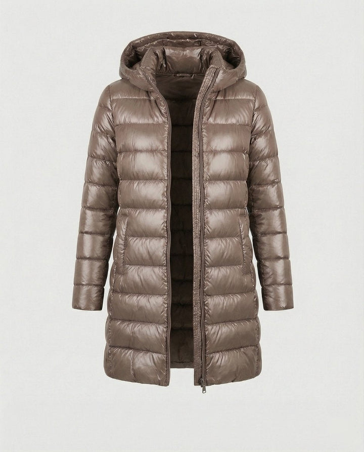 Winterjacke Damen Ultraleichte Slim-Fit Daunenjacke mit Kapuze