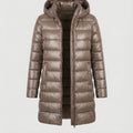 Winterjacke Damen Ultraleichte Slim-Fit Daunenjacke mit Kapuze