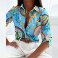 Bluse mit umgeschlagenem Kragen