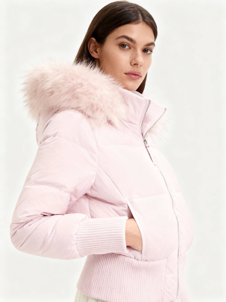 Damen Gesteppt Winterjacke mit Warm & Abnehmbarer Kapuze | Zeitlos