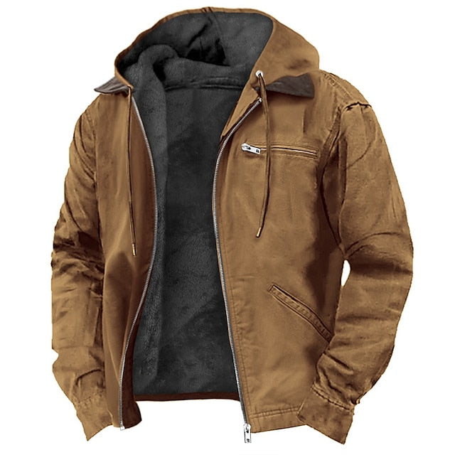Elegante Funktionale Herrenjacke mit Fleece-Futter und Quilt-Optik